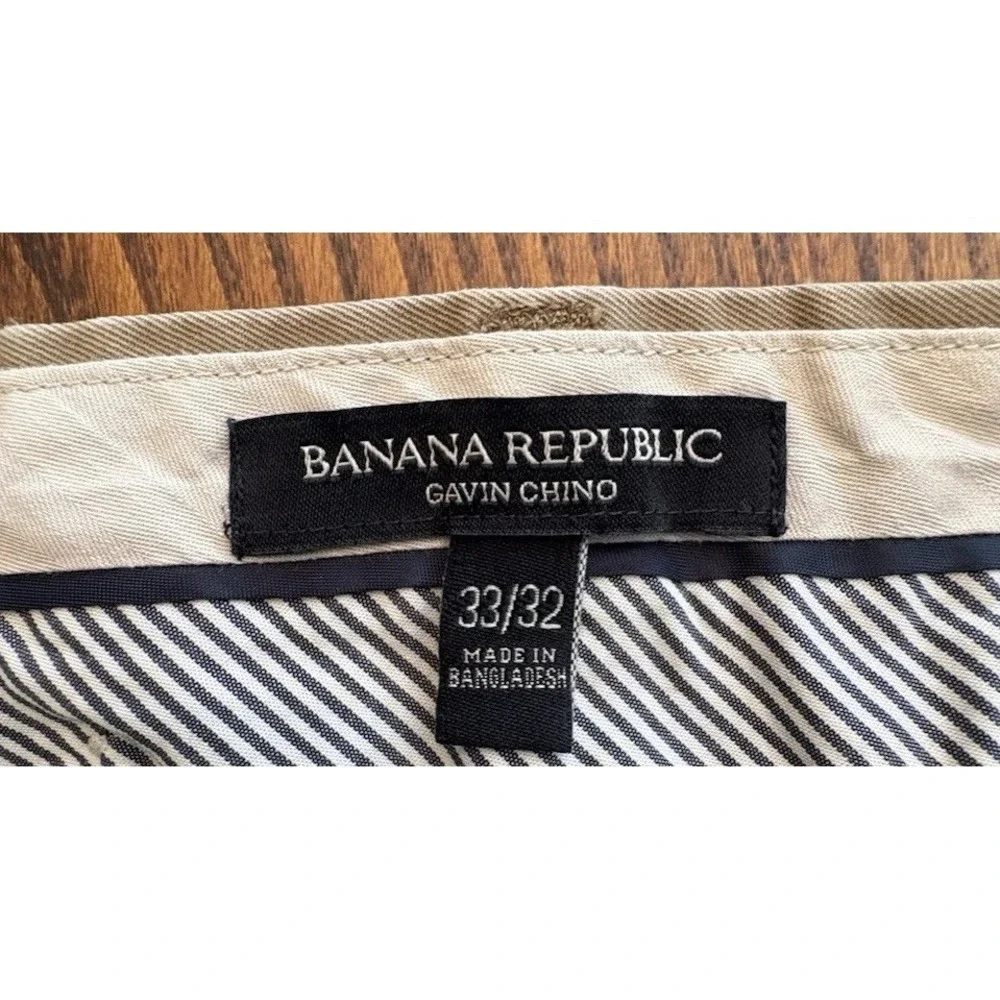Banana Republic Gavin Chino Pants Mens 33x32 (31) Career Casual Office City